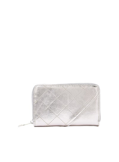 Buy Quilted Panel Wallet Silver in UAE