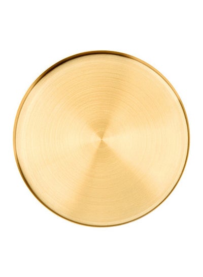 Buy Decorative Tray Gold 30x30x2.8cm in UAE