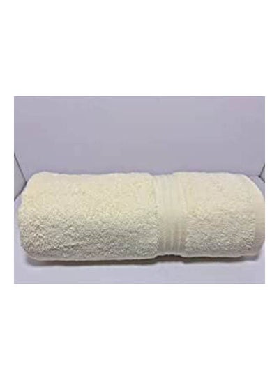 اشتري Cotton Solid Pattern Bath Beach Towel Beige 50x100cm في مصر