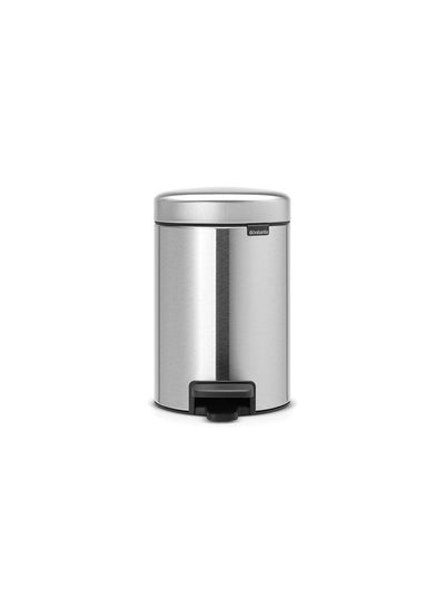 Buy Pedal Bin Newicon With Plastic Inner Bucket Matt Steel 3Liters in UAE