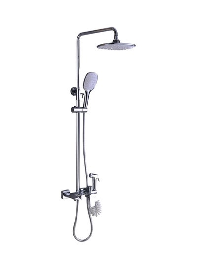 Buy Exposed Four-Function Large Shower Faucet Silver in Saudi Arabia