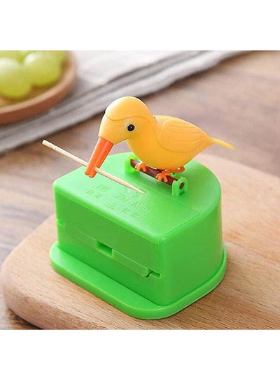 اشتري Toothpick Holder In The Shape Of A Bird Yellow-Green 11grams في مصر