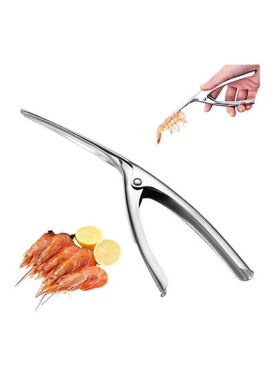 اشتري Prawn Peeler Stainess Steel Shrimp Peeler Household Prawn Deveiner And Cleaner Portable Seafood Peeler Kitchen Tools For Lobster Silver في مصر