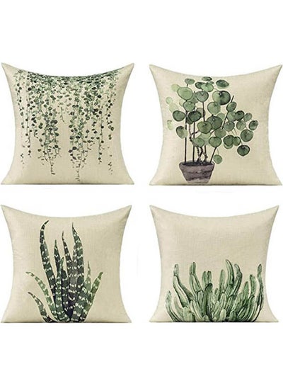 Buy Plants Summmer Outdoor Throw Pillow Covers Combination Multicolour 40*40inch in Egypt