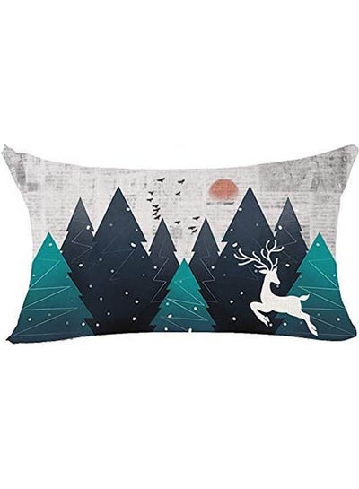 اشتري Simple Geometry Elephant Deer Mountains Deer Lumbar Cotton Linen Throw Pillow Case Cushion Cover مختلط Multicolour 40*40بوصة في مصر