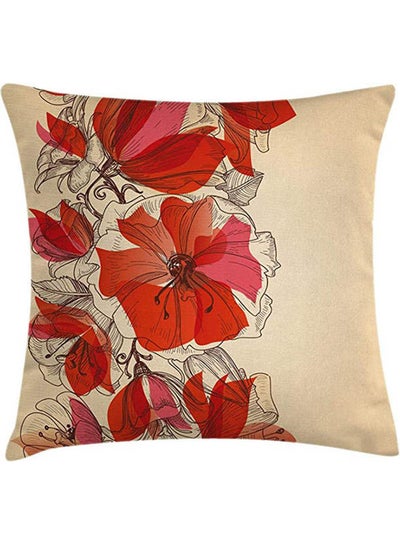 Buy Flowers Throw Pillow  Cushion Cover Combination combination Multicolour 40*40inch in Egypt