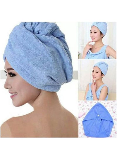 اشتري Hair Towel Wrap - 1Pcs Blue في مصر