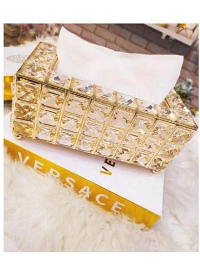 اشتري Crystal Tissue Box Gold في مصر