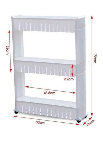 اشتري Kitchen And Bathroom Organizer - 3 Shelves White 400grams في مصر