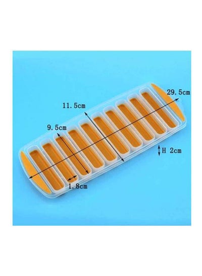 اشتري Silicone Mold For Forming Ice Cream Or Chocolate- 1 Pcs Orange في مصر