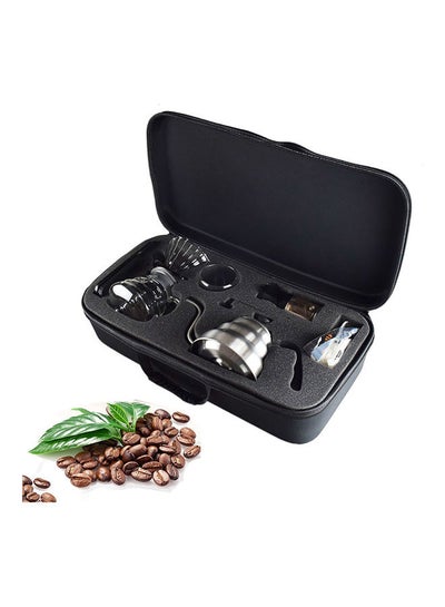 Buy Portable Pour Over Drip Coffee Maker Set With Travel Case Black 43x29x12.5cm in UAE