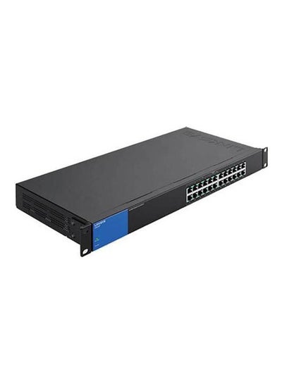 Buy Switch 24Port 10-100-1000Mbps Unmanaged Rackmount Black in UAE