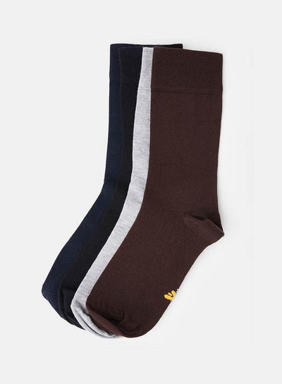 Buy Casual Cotton Socks Multicolour in UAE