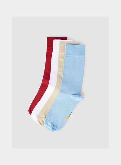 Buy Casual Cotton Socks Multicolour in UAE