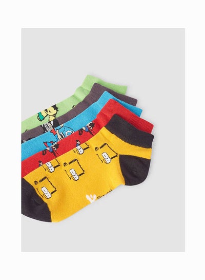 Buy Casual Cotton Socks Multicolour in UAE