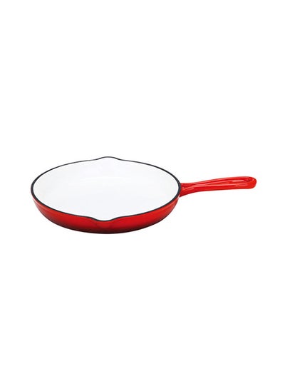 Buy Cast Iron Fry Pan Red/White 25.5cm in Saudi Arabia