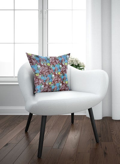 Buy Textured Printed Decorative Cushion Multicolour 45x45cm in UAE