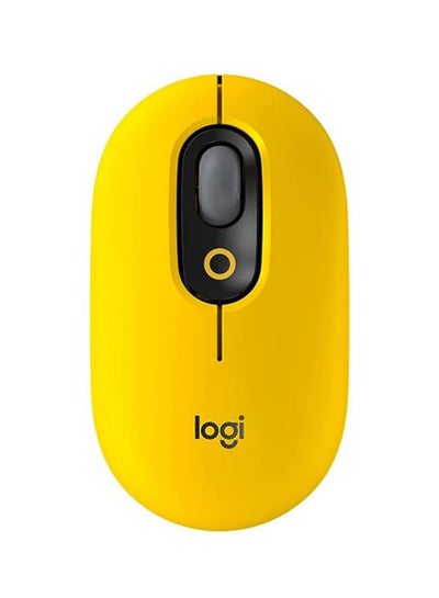 Buy POP Wireless Mouse with Emoji Button Function Blast Yellow in UAE