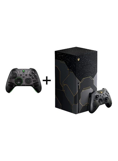 Microsoft Xbox Series X - Halo Infinite Limited Edition - Black bundle with  one controller (Shock Blue)