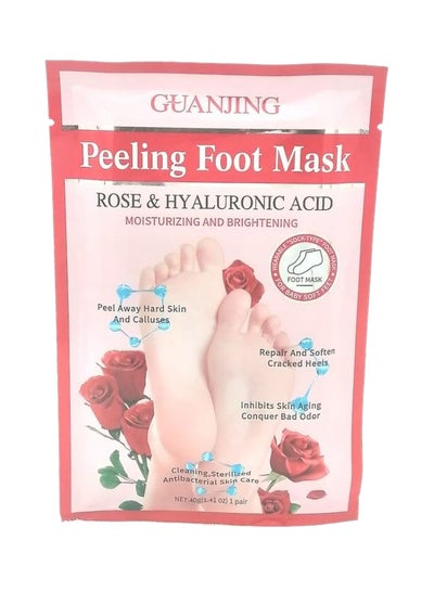 Buy Rose & Hyaluronic Acid Peeling Foot Mask 40grams in Saudi Arabia