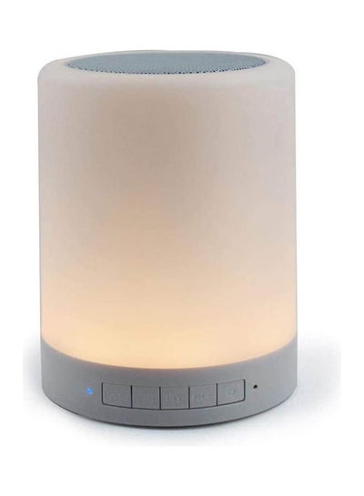 Buy Portable Wireless Bluetooth Speaker With Touch Control Led Light 979NC2S3 White in Egypt