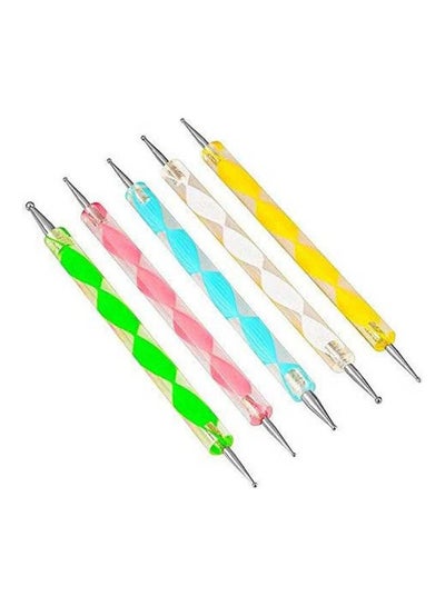 Buy 5Pcs 2 Way Dotting Pen Marbleizing Painting Tool Nail Art Dot Set Multicolour in Egypt