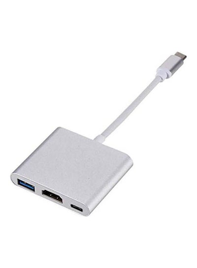 اشتري Hdmi Adapter Type C To Hdmi Usb 3.0 Charging Converter Usb-C 3.1 Grey في مصر