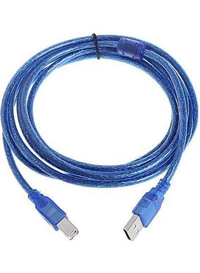 اشتري 3M -Usb 2 0 A To B Male Adapter 480Mbps Data Cable For Epson Canon Hp Printer Scanner Lot Blue في مصر