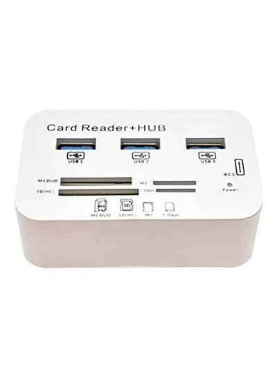 سعر 3 Port Usb Hub 3.0-3.1 Plus Card Reader White فى مصر | نون مصر ...