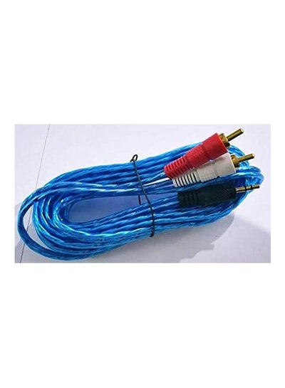 Buy 2 In 1 Shield Audio Cable Blue in Egypt