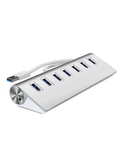 Buy 7 Port Usb 3 0 Hub Trands Aluminum Multi-Port Usb Hub With Built-In Cable Silver in Egypt
