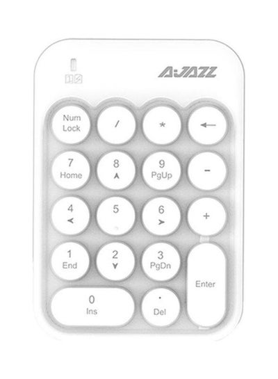 Buy AK18 2.4G Wireless Mini Numeric Keypad White in UAE