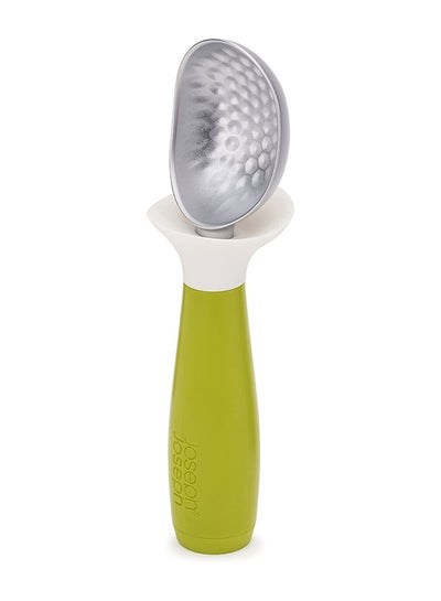 Buy Dimple Ice Cream Scoop Green/White/Silver 5.2x18.2x5.2cm in UAE