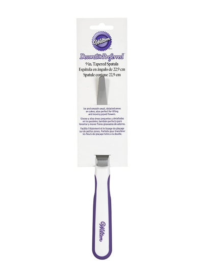 Buy Tapered Spatula White/Purple/Silver 9inch in UAE