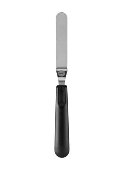 Buy Stainless Steel Angled Spatula Silver/Black 9inch in UAE