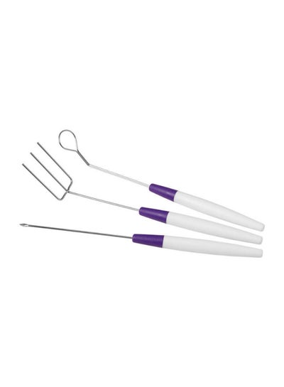 اشتري 3-Piece Candy Melts Dipping Tool Set Silver في الامارات