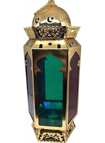 اشتري Glass And Metal Ramadan Lantern Multicolour في مصر