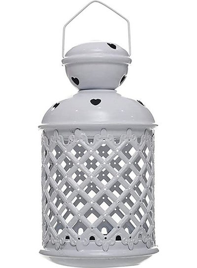 Buy Metal Lantern For Small Candles White in Egypt