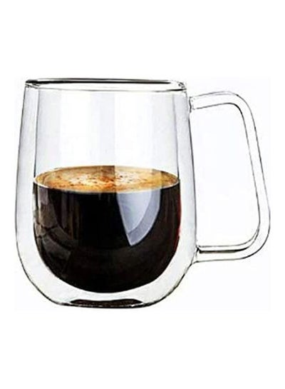 اشتري Double Wall Glass Coffee Tea Mug CLear 200ml في مصر