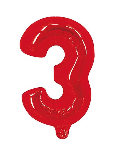 اشتري Party Time 3 Number Foil Ballon Red في مصر