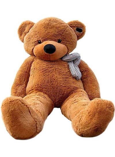 Buy Huggable Big Teddy Bear With Scarf Stuffed Animals Plush Toys Doll Pillow Kids Lovers Birthday Baby Gift Brown 140cm in Egypt