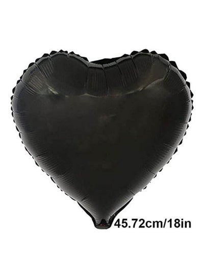 اشتري Heart Helium Balloon For Birthday Party Black 18بوصة في مصر