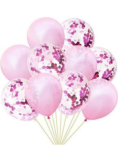 اشتري Balloon Confetti Sequin Balloon Birthday Party Decoration Purple ‎24.6x12.4x2.6 في مصر