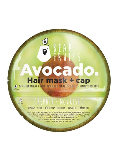 Buy Bear Fruits Avocado Frutilicious Hair Mask And Cap Repair And Nourish Green 20ml in UAE