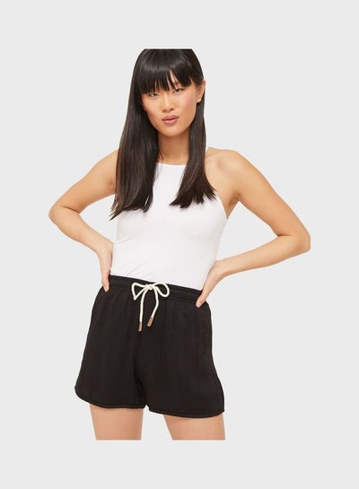 Buy High Waist Shorts Black in Saudi Arabia