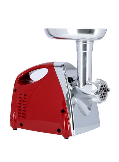 Buy Meat Grinder With Stainless Steel Blade, Reverse Function, Powerful Copper Motor, Plastic Housing With Portable Handle, Removable Metal Food Tray 2200 W KNMG6249 Red/Silver in UAE