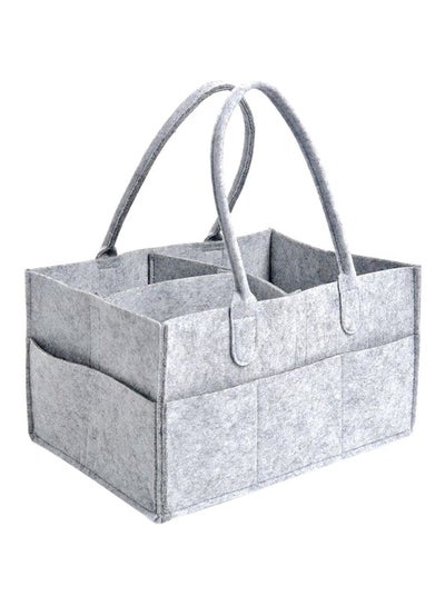 Buy Baby Diaper Organizer Basket Nursery Diapers Table Caddy Bag - Grey in Saudi Arabia