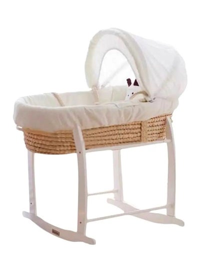 Buy Portable Baby Moses Basket Cot With Durable Rocking Stand in Saudi Arabia