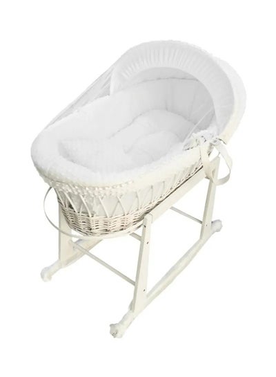 Portable Baby Moses Basket Cot With Durable Rocking Stand For New