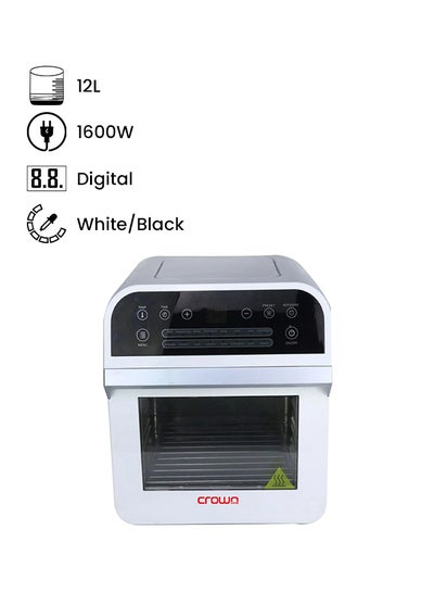 Buy Air Fryer With Oven 12.0 L 1600.0 W AF-204 White/Black in UAE